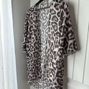 Leopard Print Kimono Cardigan